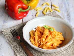 Pasta con salsa di Peperoni