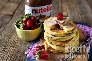 Ricetta Pancakes alla Nutella ripieni. La ricetta pronta in 5 minuti!