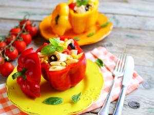 Peperoni ripieni di pasta