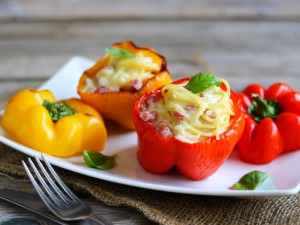 Ricetta Peperoni ripieni di spaghetti