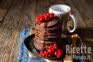 Ricetta Pancakes al cioccolato. La variante golosa delle frittelle americane!