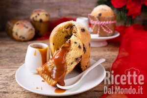 Ricetta Panettoncini con salsa al caramello salato. La ricetta semplice per Natale!