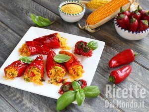 Peperoncini ripieni di cous cous di mais. La ricetta gustosa senza glutine!