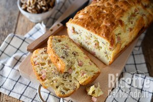 Ricetta Plumcake salato con prosciutto, provola e noci