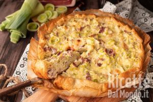 Quiche di porri e speck. La ricetta semplice per una torta salata gustosa!