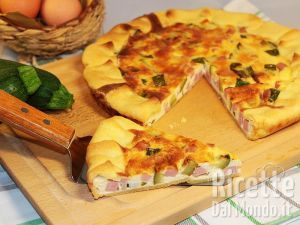 Ricetta Quiche di Zucchine, Formaggio e Prosciutto