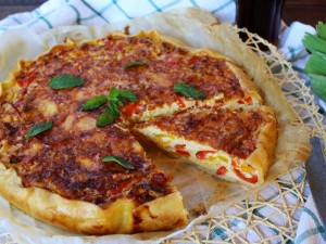 Ricetta Quiche vegetariana con porri e peperoni