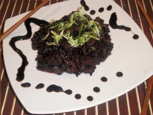 Ricetta Riso Venere con Zucchine e Gamberetti