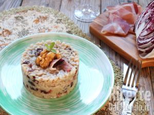Ricetta Risotto radicchio e speck