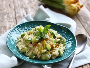 Ricetta Risotto con zucchine e fiori