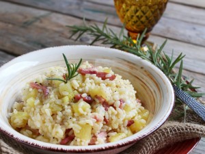 Ricetta Risotto patate e speck