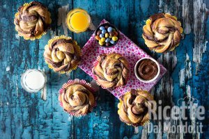Ricetta Rose di brioche con crema di Nutella e mascarpone
