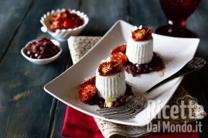 Ricetta Ricottine di bufala con cipolle caramellate e pomodorini confit
