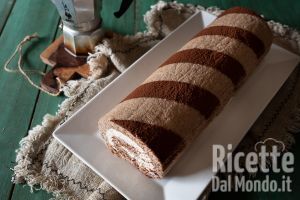 Ricetta Rotolo al caffè con crema al mascarpone. Ricetta senza uova crude!