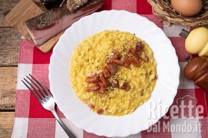 Ricetta Risotto alla carbonara. La ricetta originale e naturalmente senza glutine!