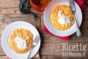Ricetta Risotto alla zucca con stracciatella. Una variante semplice e sfiziosa!