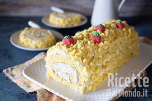 Ricetta Rotolo mimosa con crema pasticcera al limone. La ricetta per la festa della donna