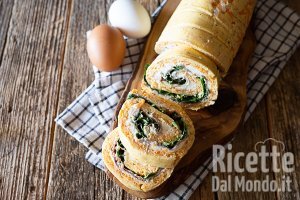 Ricetta Rotolo di frittata di zucca (farcito con speck, formaggio e rucola!)