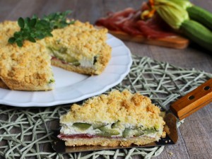 Ricetta Sbriciolata salata con Zucchine e Speck