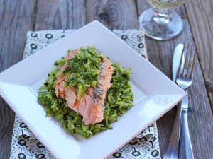 Salmone con zucchine