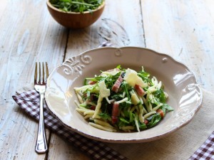 Ricetta Trofie con rucola e speck