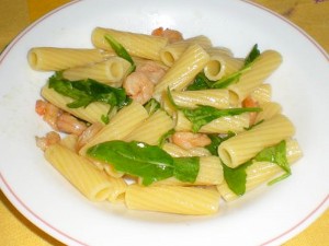 Ricetta Tortiglioni con Gamberetti e Rucola
