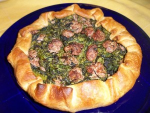 Torta Rustica con Broccoli e Salsiccia