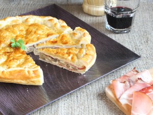 Ricetta Torta rustica Speck, Funghi e Fontina