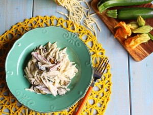 Ricetta Trofie con zucchine e speck