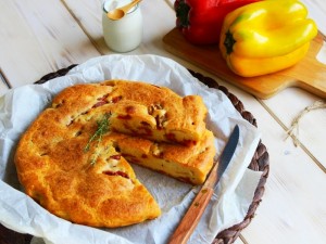 Ricetta Torta salata di peperoni e yogurt