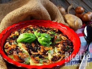 Tortino di funghi e patate