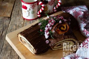 Ricetta Tronchetto di Natale di brioche alla Nutella