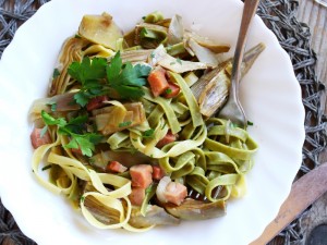 Ricetta Tagliatelle ai carciofi