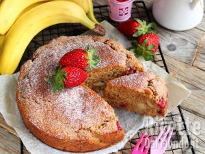 Ricetta Torta integrale di fragole e banana