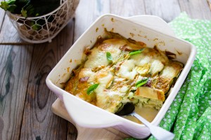 Teglia di zucchine e fiori