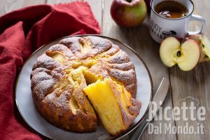 Ricetta Torta di mele, mascarpone e kefir. Ricetta per un dolce morbido e umido