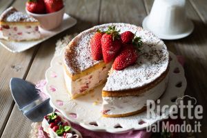 Ricetta Torta fredda di ricotta e fragole. La ricetta perfetta per un semifreddo!