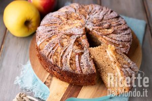 Ricetta Torta di mele integrale. La versione rustico della classica torta della nonna!