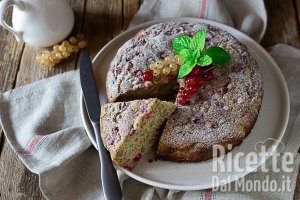Ricetta Torta ai ribes con ricotta e mandorle morbidissima!