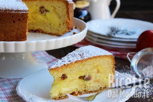 Ricetta Torta cuor di mela, con ripieno di crema pasticcera!