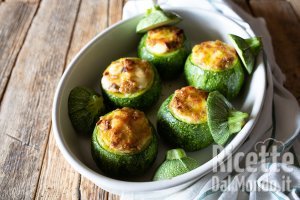 Ricetta Zucchine tonde ripiene vegetariane. La ricetta semplice senza carne!
