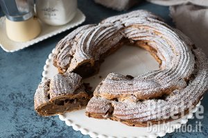 Ricetta Zeppolone al caffè con crema pasticcera al caffè. Il dolce per la festa del papà!
