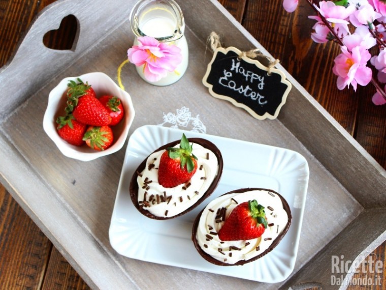 Ricetta uova di cioccolato con crema di ricotta