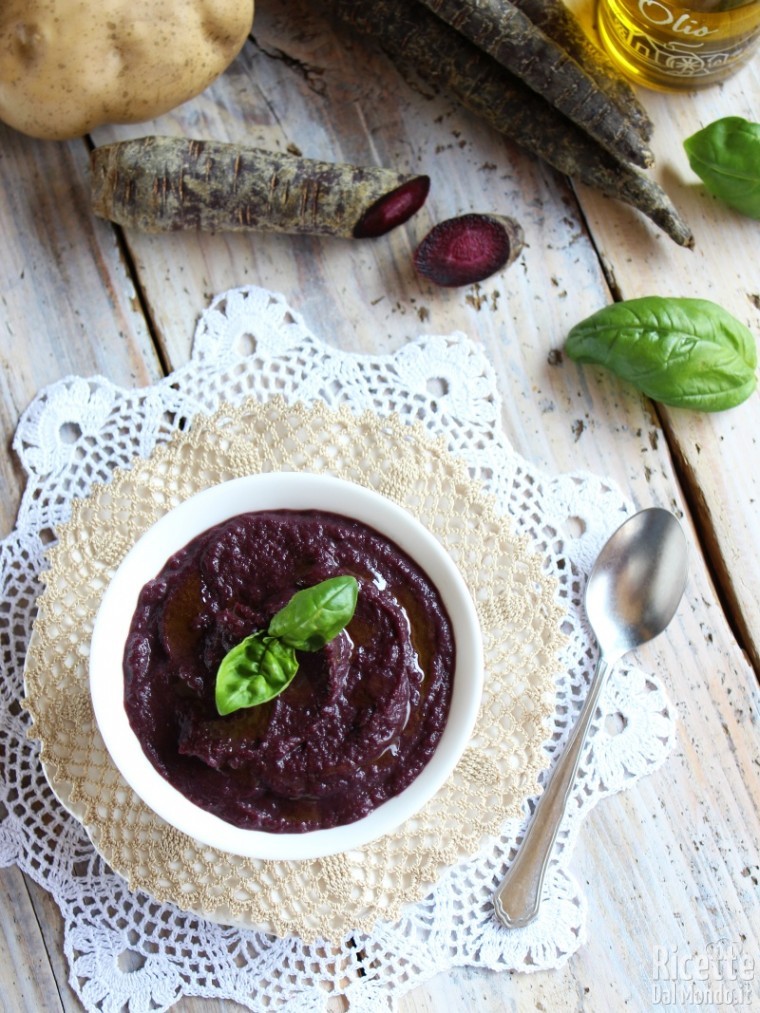 Come fare la vellutata di carote viola