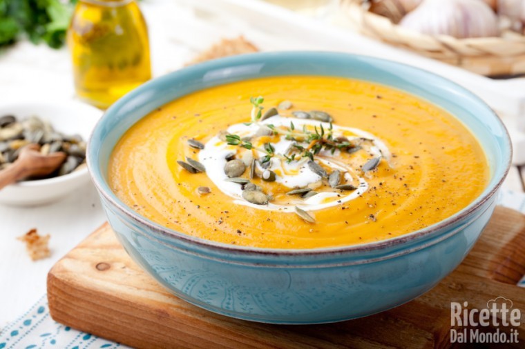 Vellutata di zucca e porri