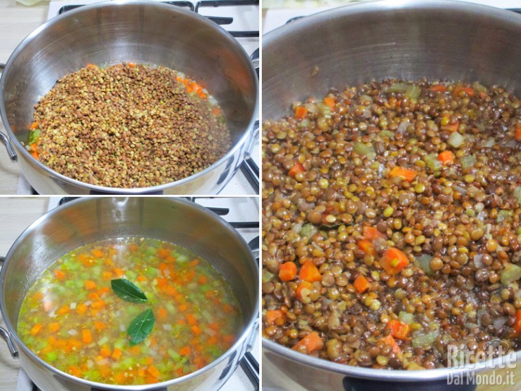 Cuocere le lenticchie con il brodo