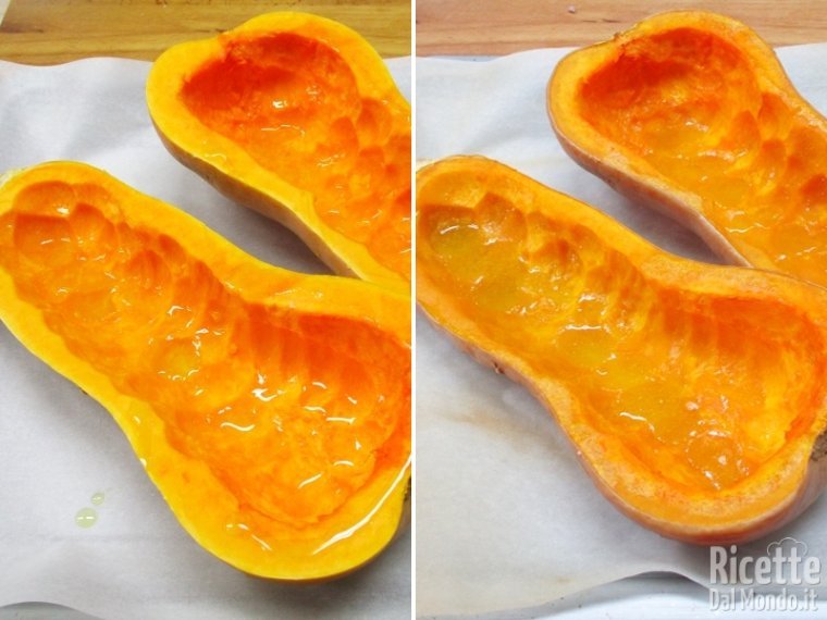 Cuocere la zucca in forno