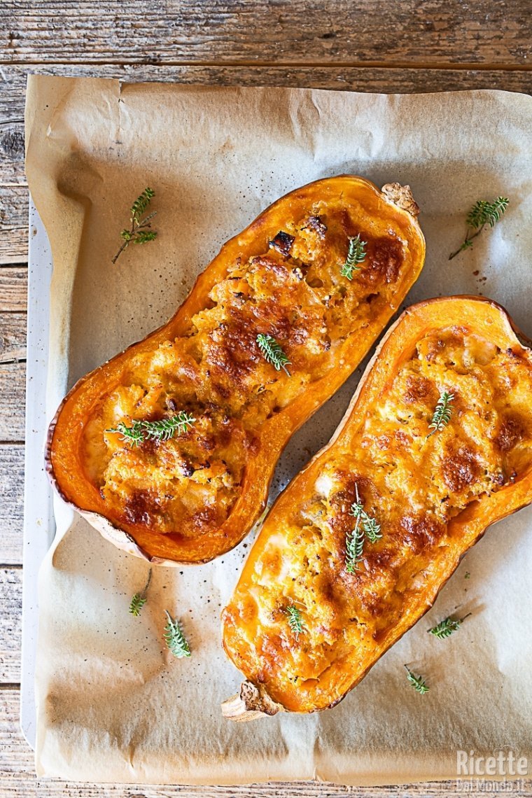 Ricetta zucca ripiena al forno