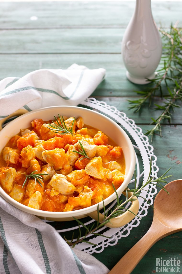 Ricetta bocconcini di pollo con la zucca