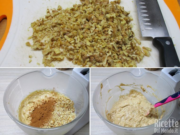 Incorporare le noci tritate